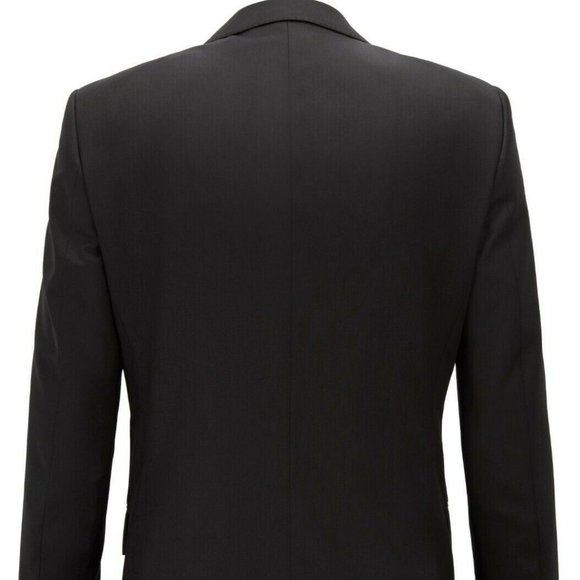 Hugo Boss Men's 'C-Huge' Slim Fit Black 100% Wool Sport Coat Blazer 42R - Picture 4 of 6